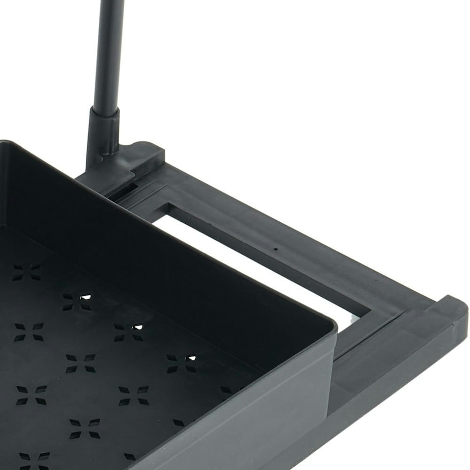 image 1 of Living and Home Multi-functional Plastic Pull Out Kitchen Storage Rack | Black