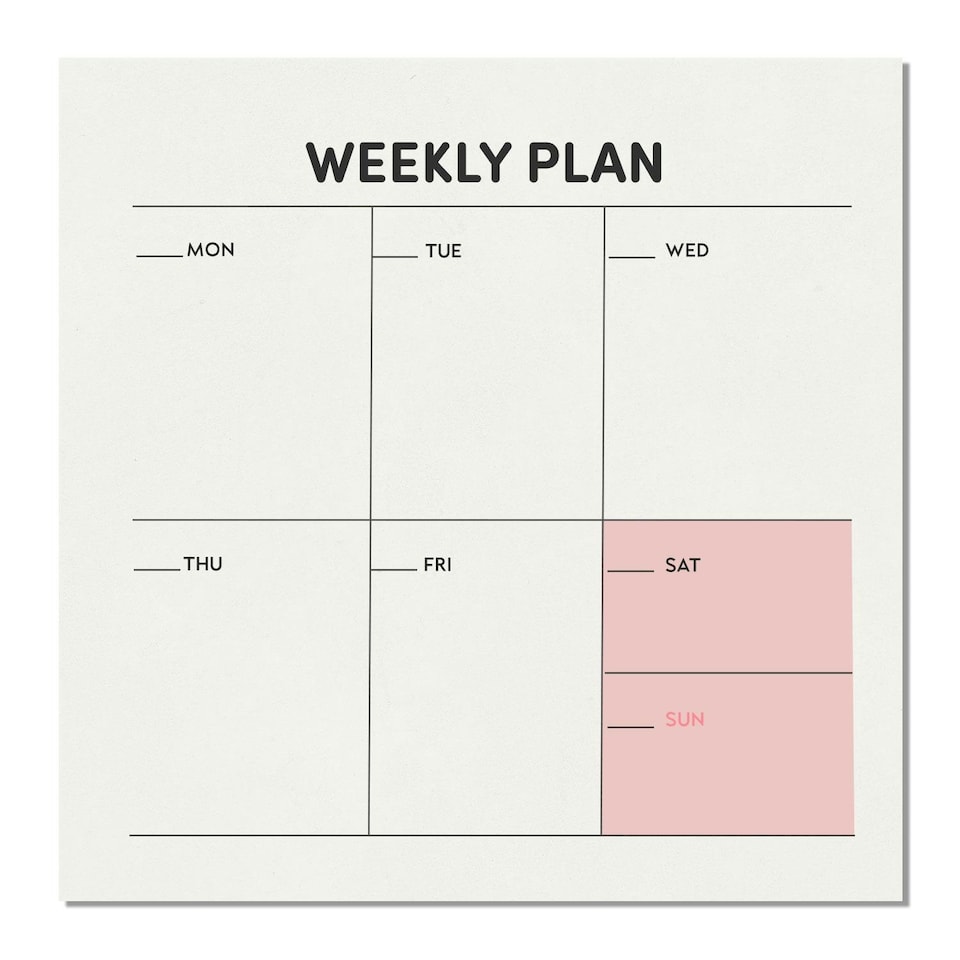 image 1 of Haven Weekly Planner List Pad for Tasks, Goals, Notes, Meals & Reminders