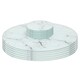 image 1 of Harbour Housewares Round Glass Placemats & Coasters Set - Marble - 12pc Table Protection Set White
