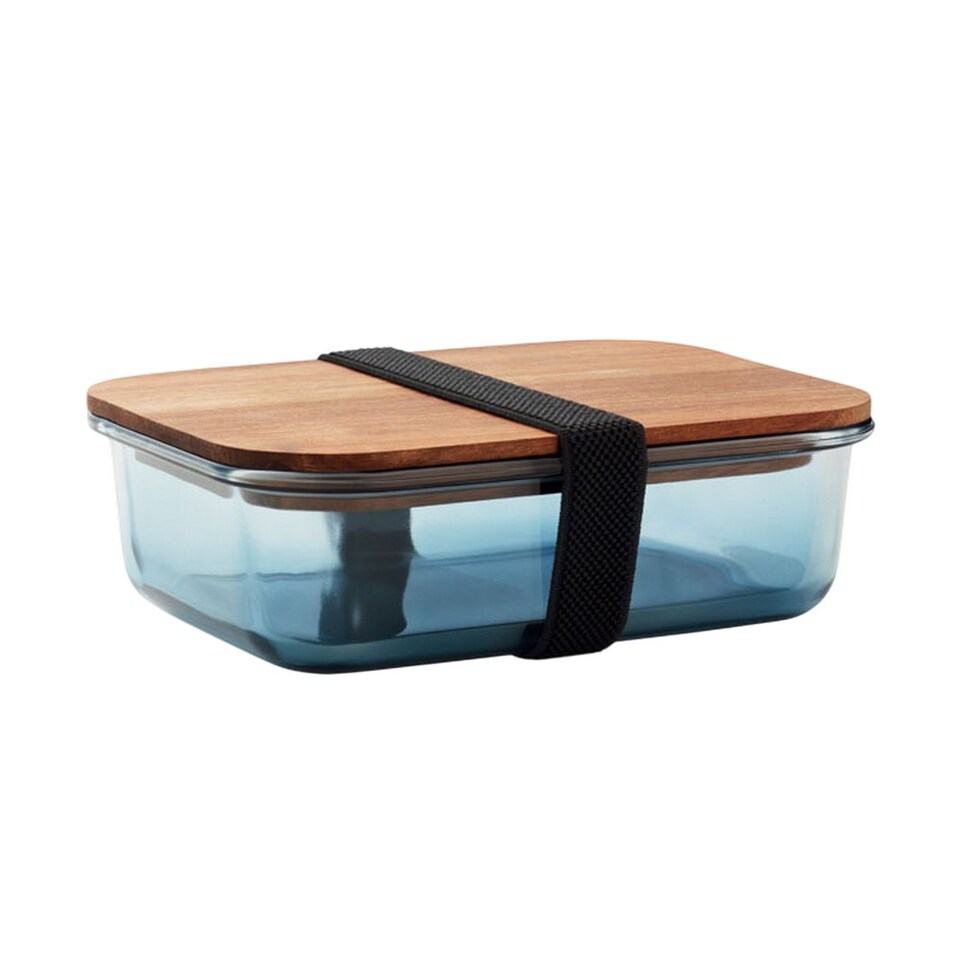 image 1 of MidOcean Vitrio Lunch Glass 800ml Lunch Box | Blue | Transparent Blue | One Size | 1
