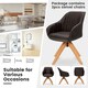 image 5 of COSTWAY Swivel Accent Chair Set of 2 Ergonomic Armchairs Brown Brown