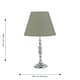 image 4 of Chrome Table Lamp with Decorative Stem and Sage Green Shade Chrome | Green