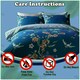 image 3 of Akari Floral Printed Duvet Cover Set Reversible Polycotton Beddings Blue | Single