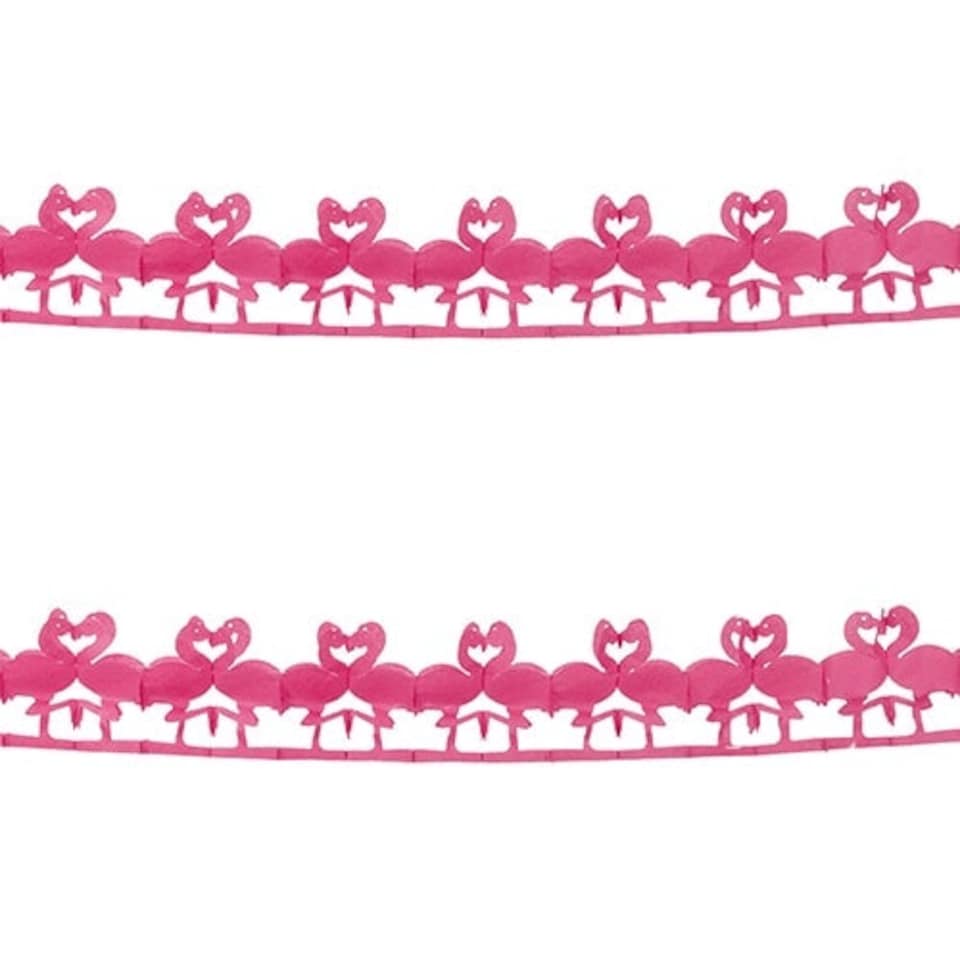 Flamingo Paper Garland Hanging Decoration 2.5m