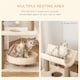 image 4 of PawHut Cat Tree Kitten Tower with Scratching Post Bed Perch Toy