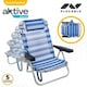 image 4 of Beach Chair Aktive Foldable Cushion White Blue 48 x 84 x 46 cm (2 Units) N/A