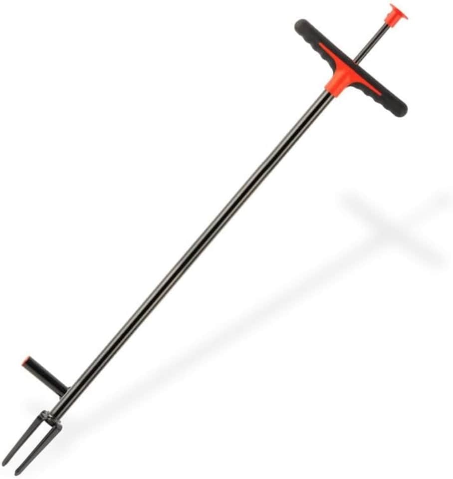 image 1 of Weed Puller Stand Up Weeder Hand Tool with 2 Claws Foot Pedal Long Root Picker