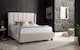 image 3 of 4ft6 Double Ottoman,Velvet fabric upholstered,lift up,storage,tall winged bed frame. Gas lift up, Boutique Hotel style, tall headend board, wing back