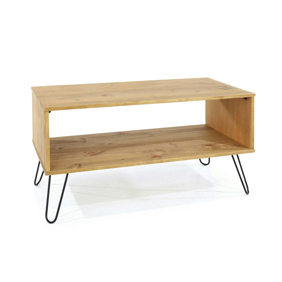 image 1 of Core Products Augusta Industrial Pine Open Coffee Table H46.6cm x W91.0cm x D45.0cm Brown