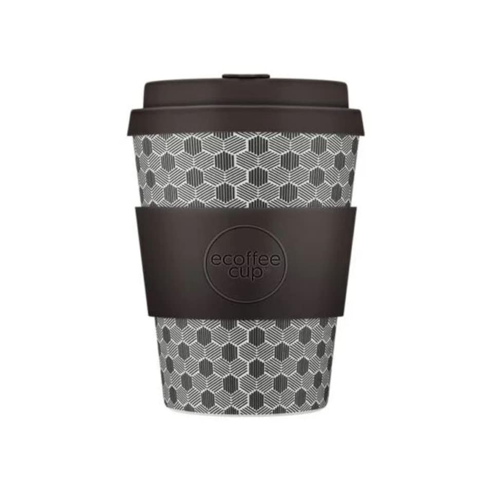 image 1 of Ecoffee Cup 12oz 350ml Reusable, Plant Based Coffee Cup with Silicone Lid & Sleeve - Fermi's Paradox