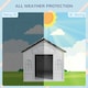 image 2 of PawHut Weather-Resistant Dog House, Puppy Shelter for Medium Dogs - Grey