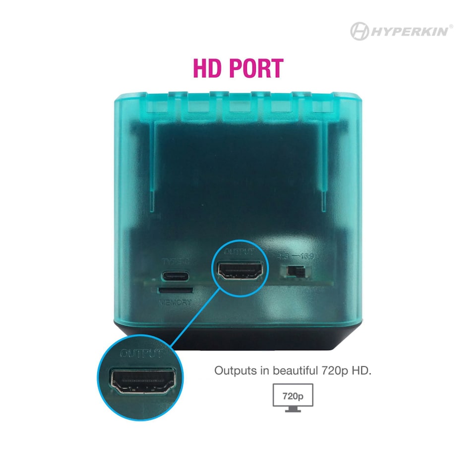 image 1 of Hyperkin RetroN Sq HD Gaming Console for Game Boy - Game Boy Color - Game Boy Advance | Blue