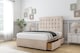 image 4 of Sloomy Alabama Sand Naples Divan Bed Base 4 Drawers With 54 Inch Floor Standing Headboard | Cream | Sand | Small Double | 1