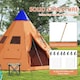 image 6 of Outsunny 6-7 Person Large Family Party Camping Tent W/ Carrying Bag Orange | Orange