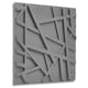 image 1 of NOVECRAFTO Geometric 3D Wall Panels – 6 Sheets Covering 1.5 sqm (16.15 sqft) – Decorative PVC Panels 50x50cm – Modern Geometric Line Design Grey