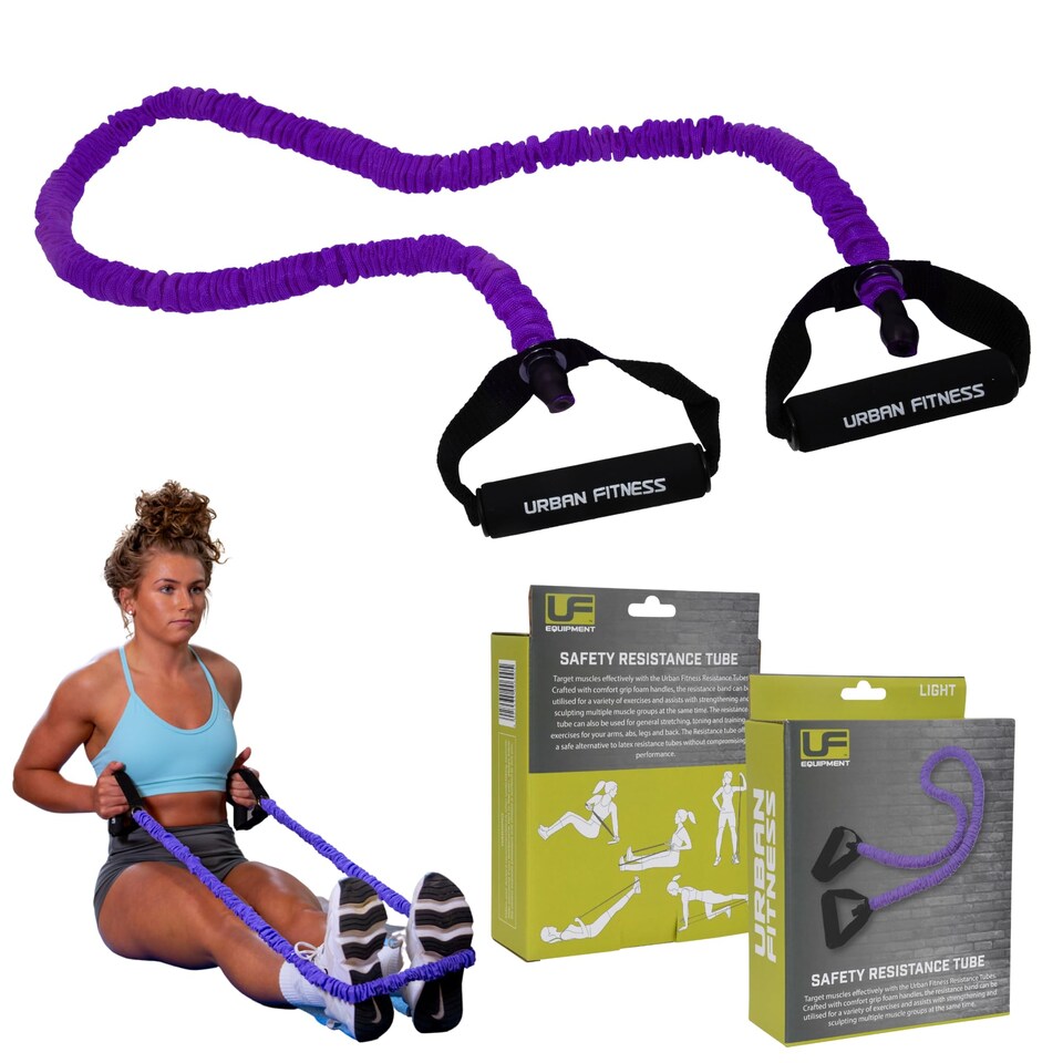 image 1 of Urban Fitness Training Gym Fitness Safety Resistance Tube (Light (Purple))