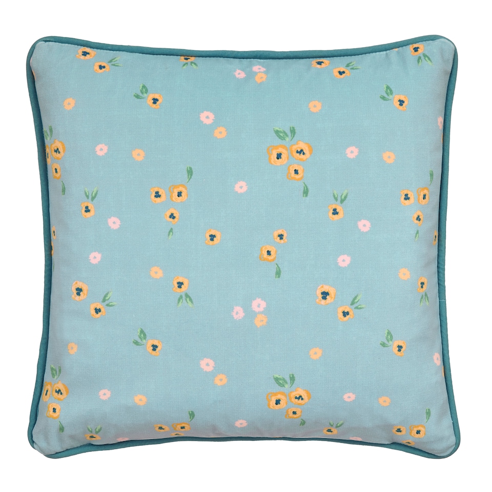 image 1 of D & D Abstract Poppy Cushion Cover Red