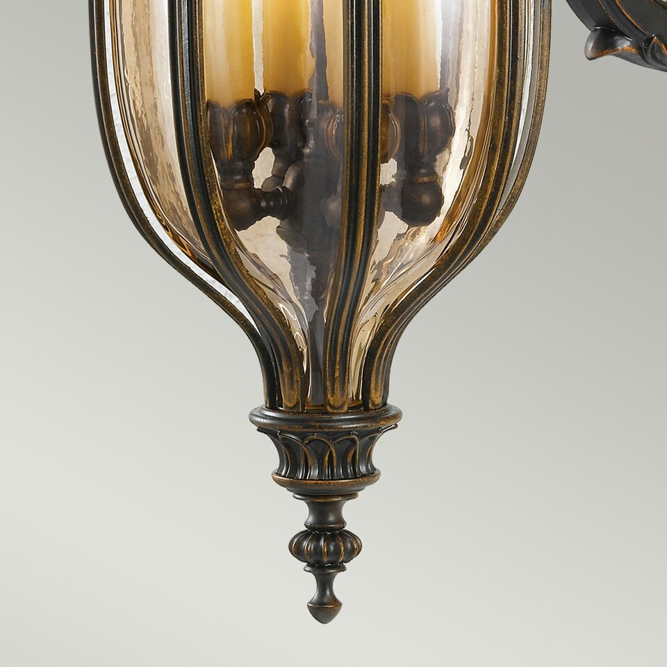 image 1 of Baton Rouge 4 Light Outdoor Large Wall Lantern Light Walnut IP44, E14