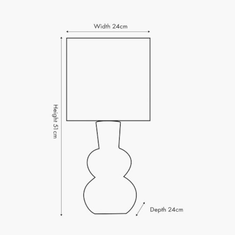 image 1 of Black Curved Bottle Ceramic Table Lamp