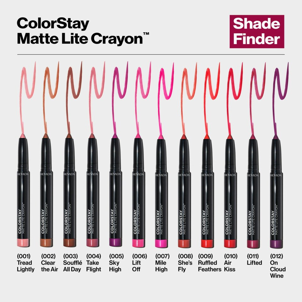image 1 of Revlon ColorStay Matte Lite Lip Crayon Paraben Free Lightweight Lipstick, 12 Bold Yet Wearable Shades Available, Take Flight N/A