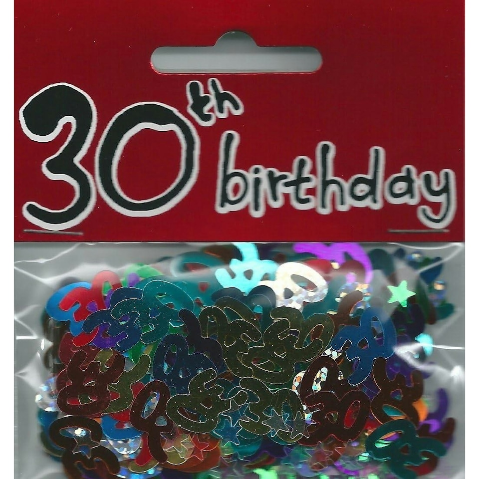 Stars 30th Birthday Confetti - Multicoloured - One Size