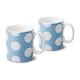image 1 of Wm Bartleet & Sons Porcelain Spotty Large Mug, 1 Pint, Set of 2 | Blue | 2