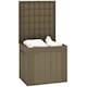 image 1 of HOMCOM 107 L Plastic Storage Chest with Lock Hole and Handles Dark Brown 