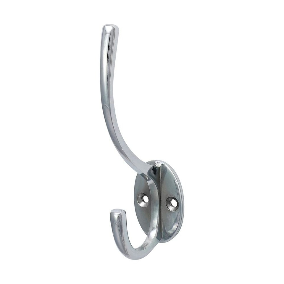 image 1 of Timco - Hat & Coat Hook - Polished Chrome (Size 125 x 32mm - 1 Each)