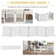 image 8 of PawHut Freestanding Pet Dog Gate 6 Panel Foldable Wooden Playpen