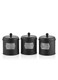 image 1 of Black Coffee, Tea, And Sugar Canister Set - 17 cm (H) x 13 cm (Dia)