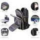 image 2 of LOVEVOOK Nappy Bag Backpack, Quilted Baby Bag with Changing Pad & Pacifier Holder, Waterproof Travel Nappy Bags for Baby Boys Girls, Stylish and Large Capacity, Black