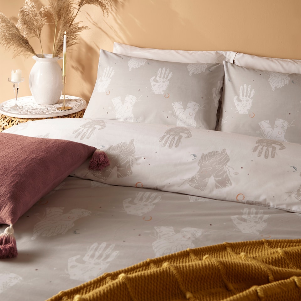 image 1 of Furn Be Kind Abstract Duvet Cover Set | Grey | Grey | Super King | 1
