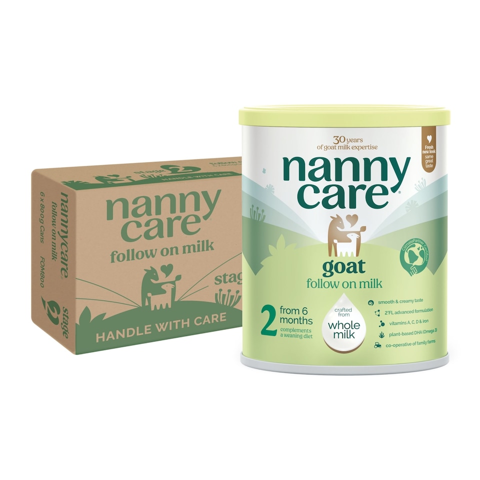 image 1 of Nannycare Follow On Goat Milk Formula - Stage 2 (800g - box of 6)