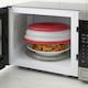 image 6 of Collapsible Microwave Food Plate Dish Vented Cover Splatter Proof Lid Cooking | Red | Red | 1