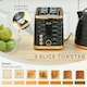 image 4 of HOMCOM Kettle and Toaster Set 1.7L Rapid Boil Kettle & 2 Slice Toaster Black