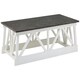 image 3 of Interiors by Premier Sleek Coffee Table, Rectangular Top Display Coffee Table, Carved Base Indoor Coffee Table With Storage White