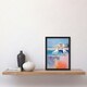 image 2 of Seagull Birds Pastel Colour Pink Orange Home Decor Black Framed Wall Art Print A4