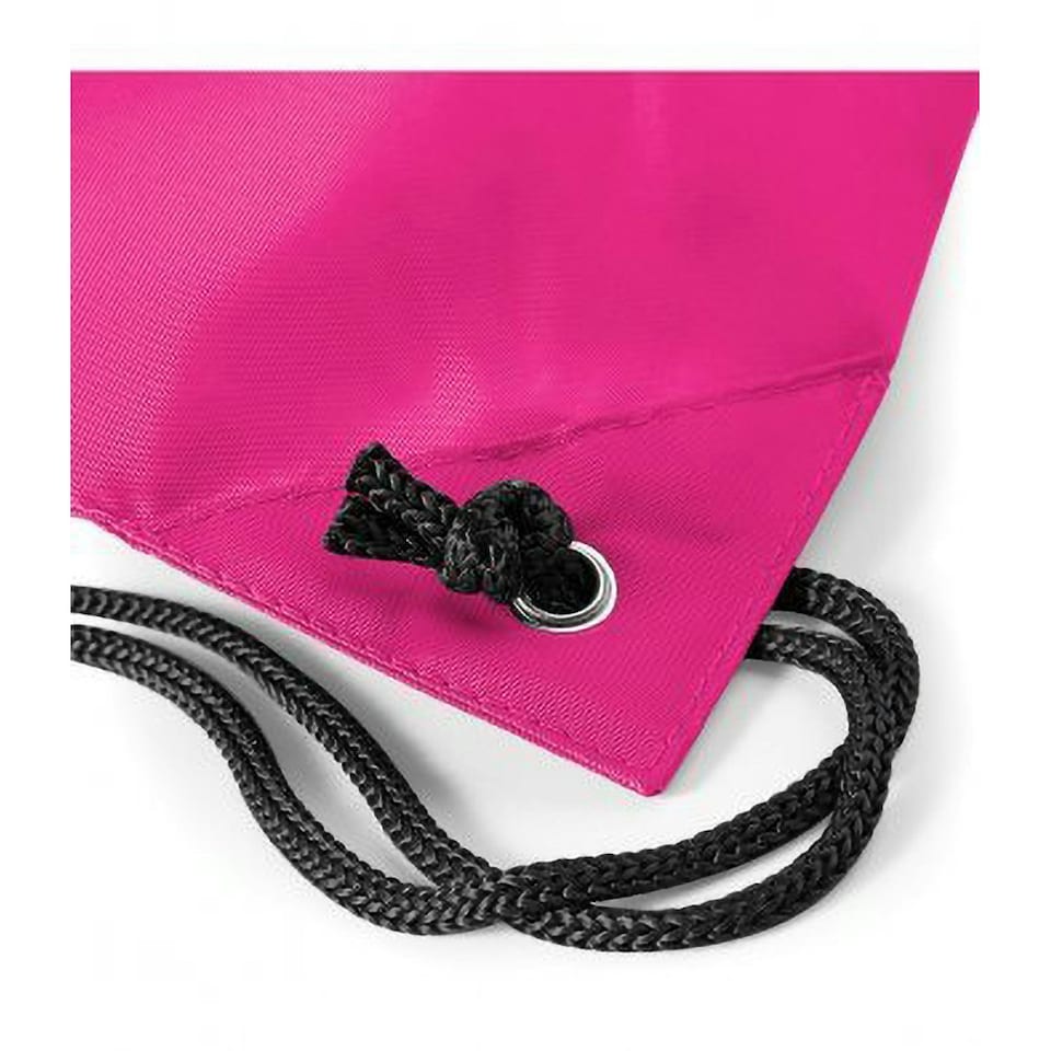 image 1 of BagBase Budget Water Resistant Sports Gymsac Drawstring Bag (11 Litres) - Fuchsia - One Size Pink | One Size
