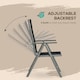 image 5 of Outsunny 7 Piece Garden Dining Set, Outdoor Table and 6 Chair, Aluminium, Black