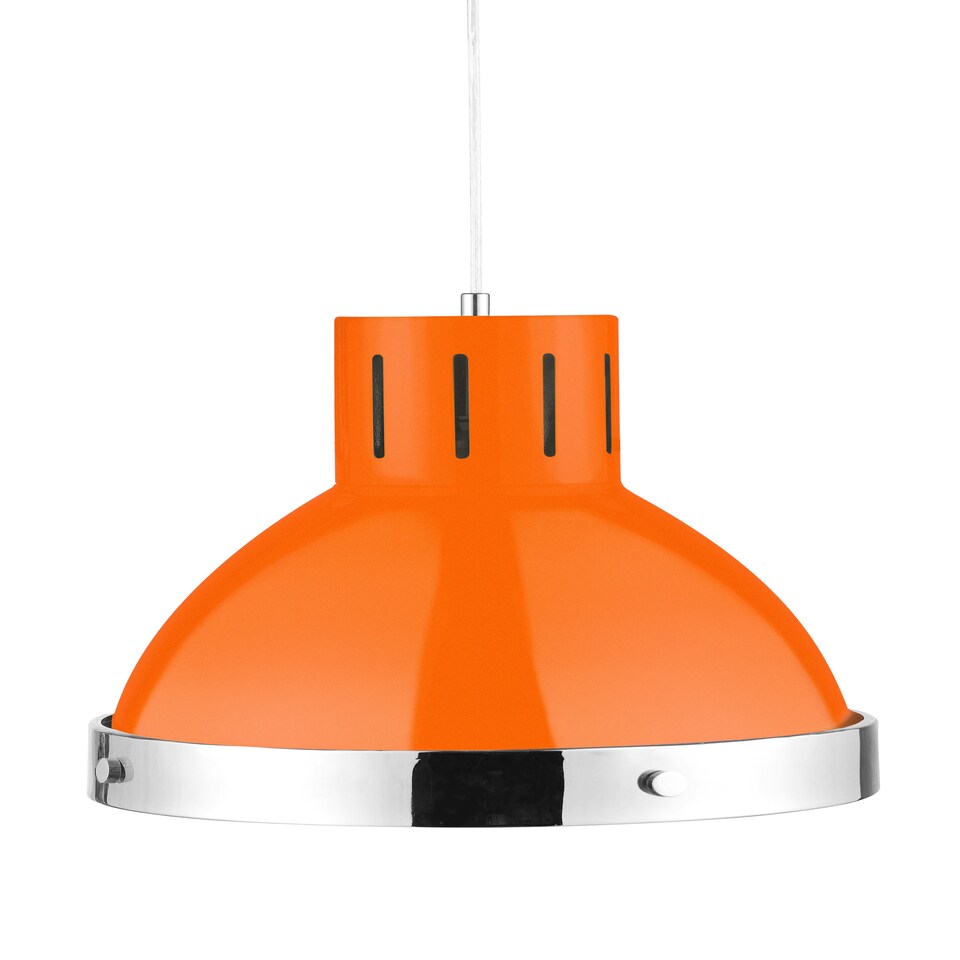 image 1 of Interiors by Premier Jasper Orange and Chrome Pendant Light