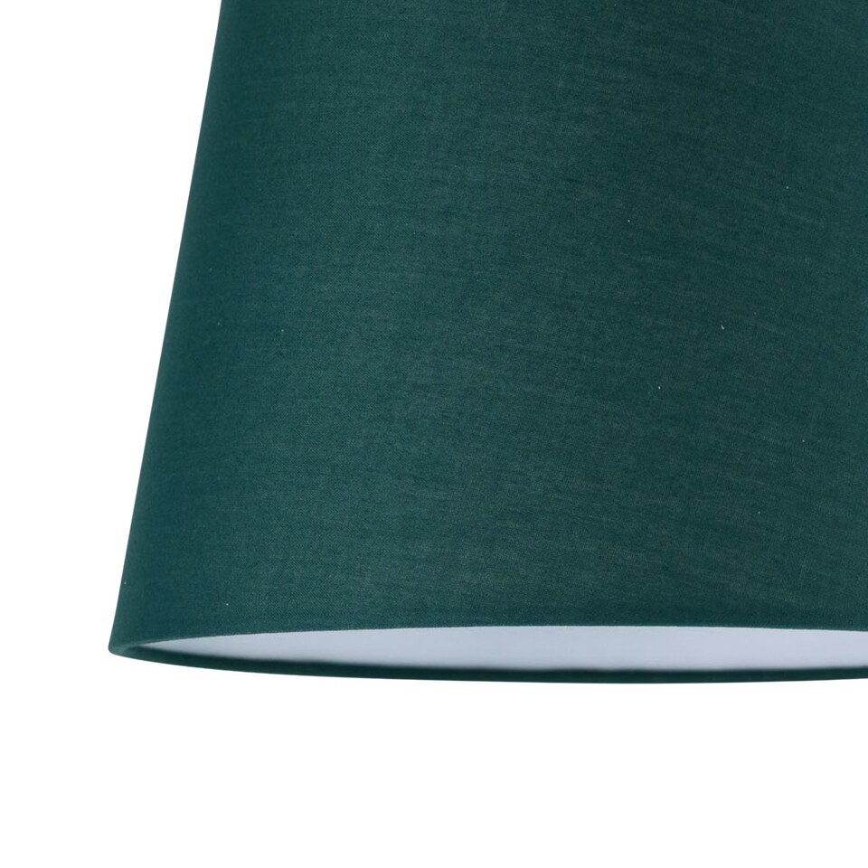 image 1 of Dark Green Cotton 23cm Tapered Cylinder Pendant or Lamp Shade | Green | Medium | 1