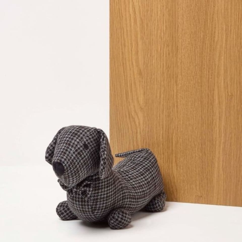 image 1 of Homescapes Fabric Dog Draft Stopper, Set of 2 Dachshund Door Draft Stoppers