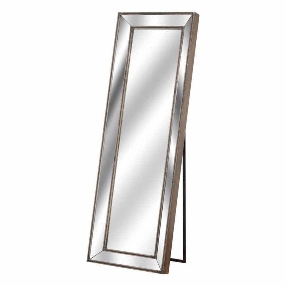 image 1 of Augustus Tall Cheval Wall Mirror - Glass/Wood - L8 x W62 x H180 cm - Gold Grey