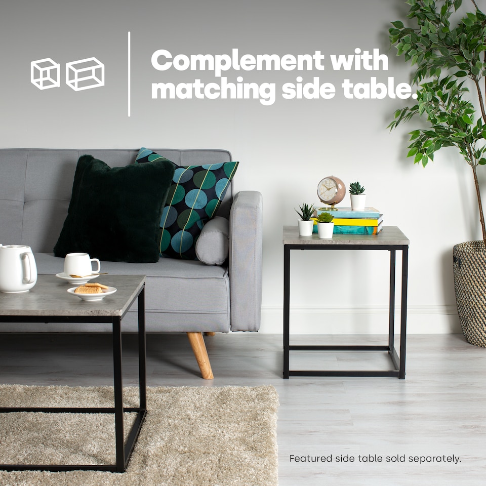 image 1 of Industrial Concrete Effect Coffee Table