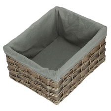 Extra Large Grey Scandi Storage Basket With Grey Lining | Grey | Grey