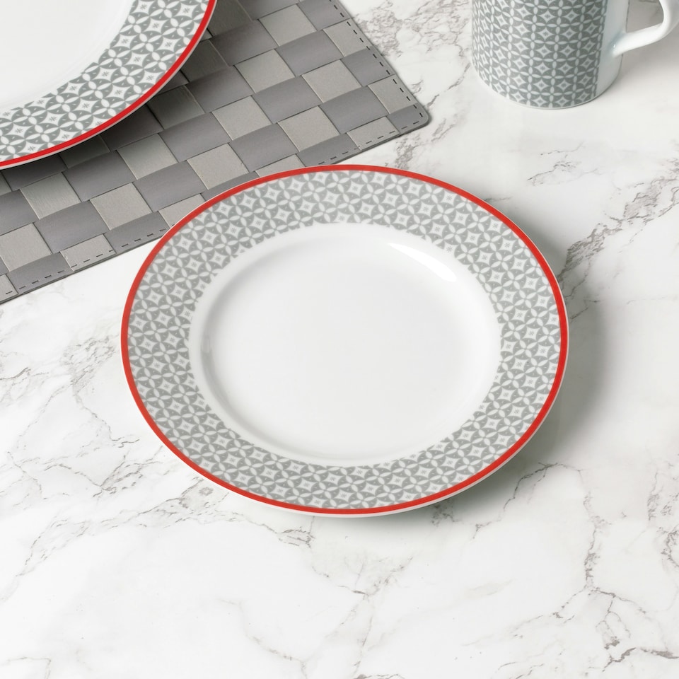 image 1 of 24pc Graphite Grey Dinner Set