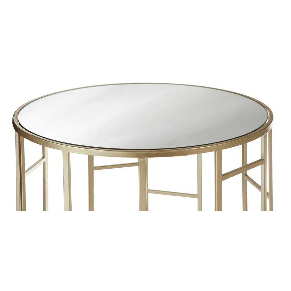 image 1 of Avantis Asymmetrical Frame Set Of 2 Tables Gold