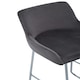 image 5 of Tamzin Grey Velvet Bar Chair With Low Arms Grey