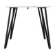 image 5 of Marlow & Athens Indoor Dining Set with 4 Chairs - White Marble - Brown | Brown | White Marble/Brown Faux Leather | 5
