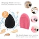 image 5 of Living and Home 12 Pcs Makeup Brush Set with Sponge & Brush Cleaner | Black